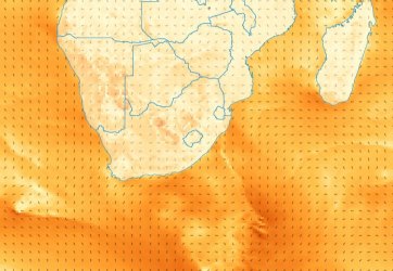 Southern Africa Wind Map